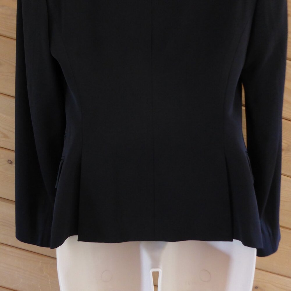 Donna Karan Solid Black Wool Blend Lined Basic Of… - image 7